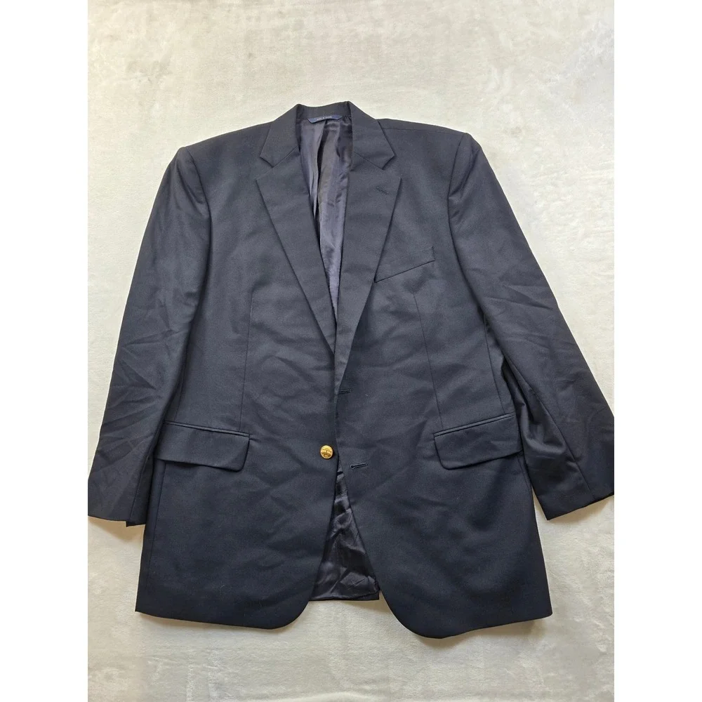 Brooks Brothers Loro Piana Blazer Mens 43R 42 Navy Blue Wool‎ 1818 Madison Fit